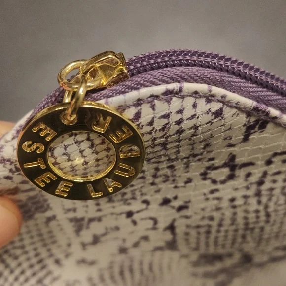 ESTEE LAUDER Purple Snakeskin Pattern Make-up / Cosmetics / Travel Case / Clutch - Picture 5 of 9